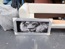 Load image into Gallery viewer, Lion Black and White Wall Art