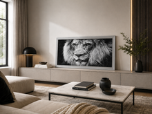 Load image into Gallery viewer, Lion Black and White Wall Art
