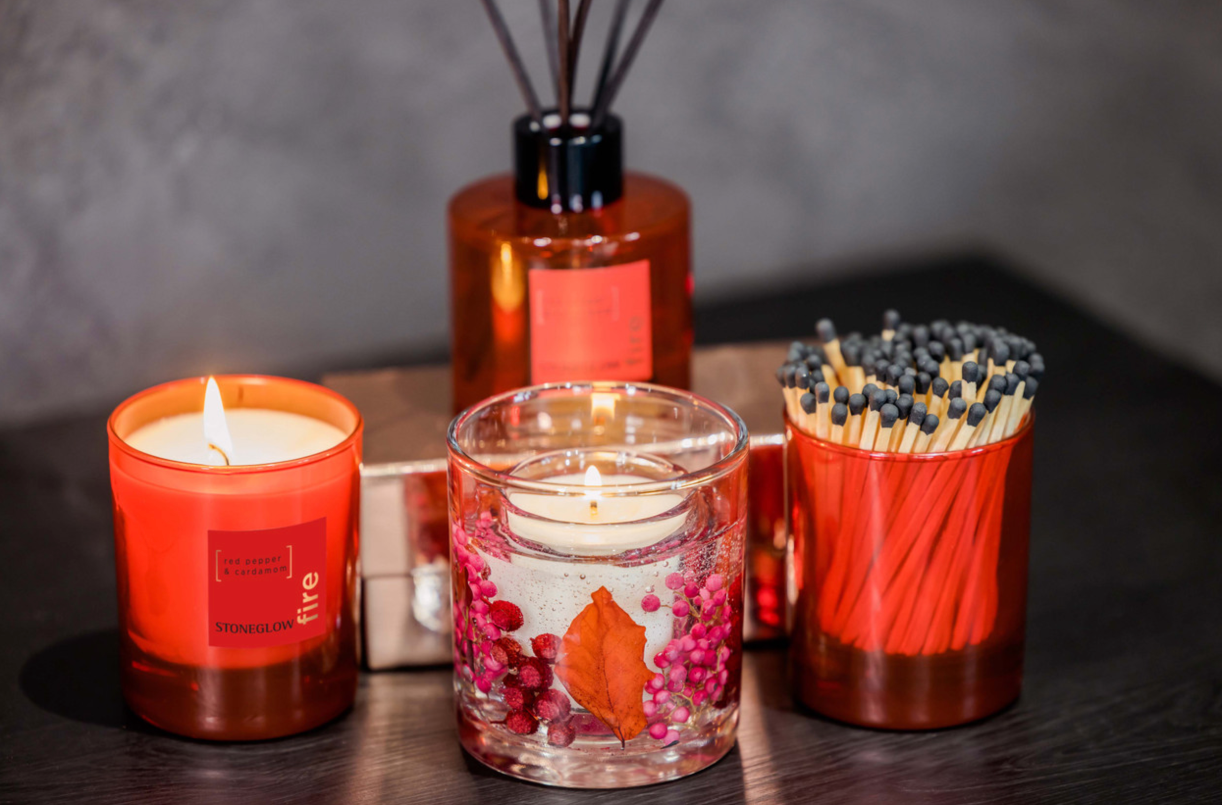Elements Fire: Red pepper and Cardamom scented candle