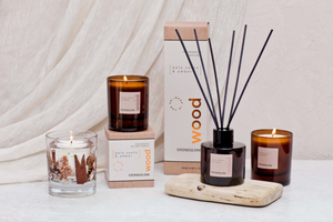 Elements Wood: Palo Santo and Amber scented candle