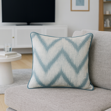 Load image into Gallery viewer, Jane Churchill - Serville Aqua Scatter Cushion
